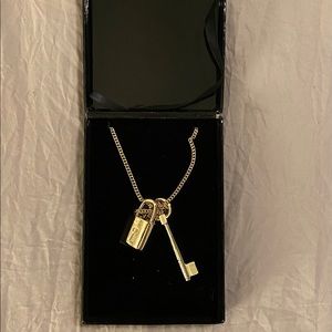 Victoria’s Secret Lock & Key Long Necklace.